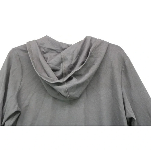 J. Jill Stretch Snap Down Hoodie Top-Size Medium/Petite - Picture 8 of 9